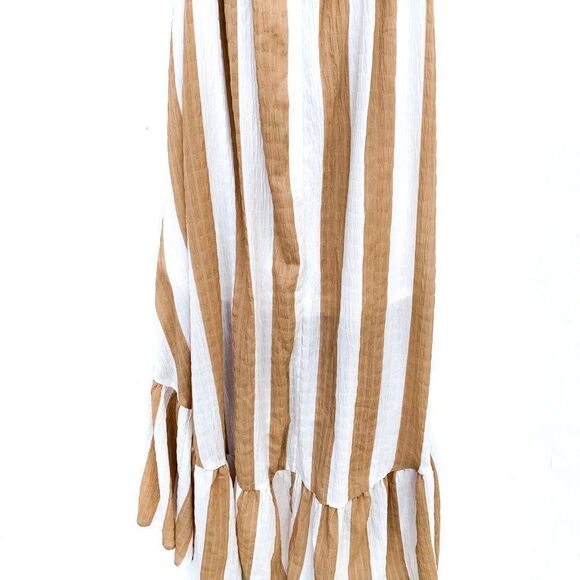 NWT Altar'd State Ivory Beige Striped Hi Low Dress - Picture 9 of 9
